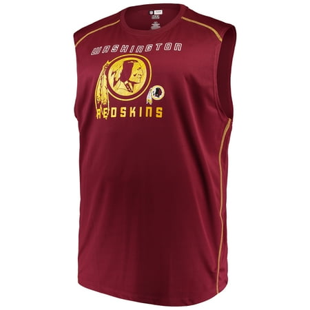 Redskins Santa - Men's Majestic Burgundy Washington Redskins Big & Tall Endurance Test Muscle Tank Top