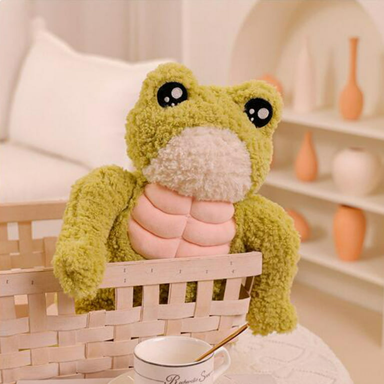 Cute Super Soft Frog Plush Stuffed Animal Plush Adorable Muscle Frog Plush  Toys Kawaii Frog Plush Toy For Kids Children Xmas Birthday Gifts 