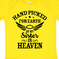 thumbnail image 4 of Inktastic Handpicked for Earth by My Sister in Heaven with Angel Wings Boys or Girls Baby Bodysuit, 4 of 5