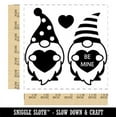 thumbnail image 2 of Pair of Valentine Gnomes Valentine's Day Square Rubber Stamp Stamping Scrapbooking Crafting - Medium 1.75in, 2 of 7
