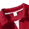 thumbnail image 5 of Chiccall V Neck Sweatshirts Textured Mock 2 Piece Sweater Plus Size Long Sleeve Loose Pullover, 5 of 8