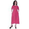 thumbnail image 1 of Moomaya Robe Taille Rassemblée Longueur Thé Vêtements d'Été Classiques, 1 of 6