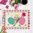 thumbnail image 2 of POINTERTECK Cute Placemat Dining Table Cloth Tablecloths Decoration Easter Egg Waterproof Burlap 42*32cm Multicolored For Kitchen, 2 of 15