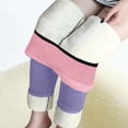 thumbnail image 5 of Gibobby leggings afelpados niña Pantalones para mujer Pantalones casuales Elástico Cintura alta Patrón retro Impreso Forro polar Capris Termal Longitud total Leggings de invierno（Rosa， M), 5 of 5