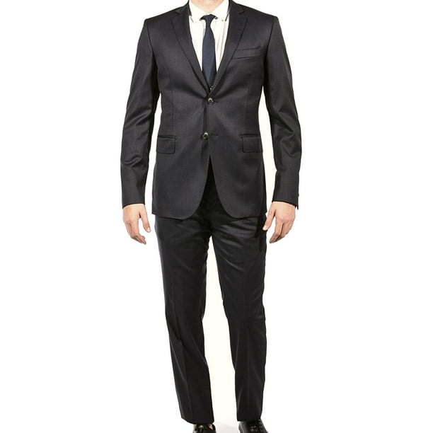 imod Nuværende tilbagebetaling Pierre Balmain Men IT 56 US Big & Tall 2-Button Suit Black 46 - Walmart.com