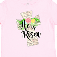 thumbnail image 4 of Inktastic He is Risen Cross with Script and Flowers Boys or Girls Toddler T-Shirt, 4 of 5