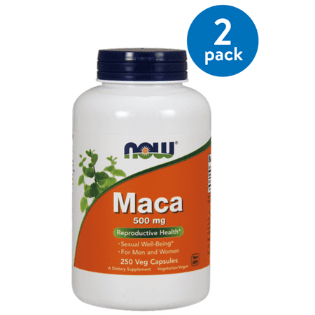 (2 Pack) Now Foods Maca Capsules, 500 Mg, 250 Ct