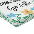 thumbnail image 2 of Ambesonne Funny Words Fitted Sheet 2 Pcs Set, Flowers Wisdom Life, Twin, Multicolor, 2 of 3