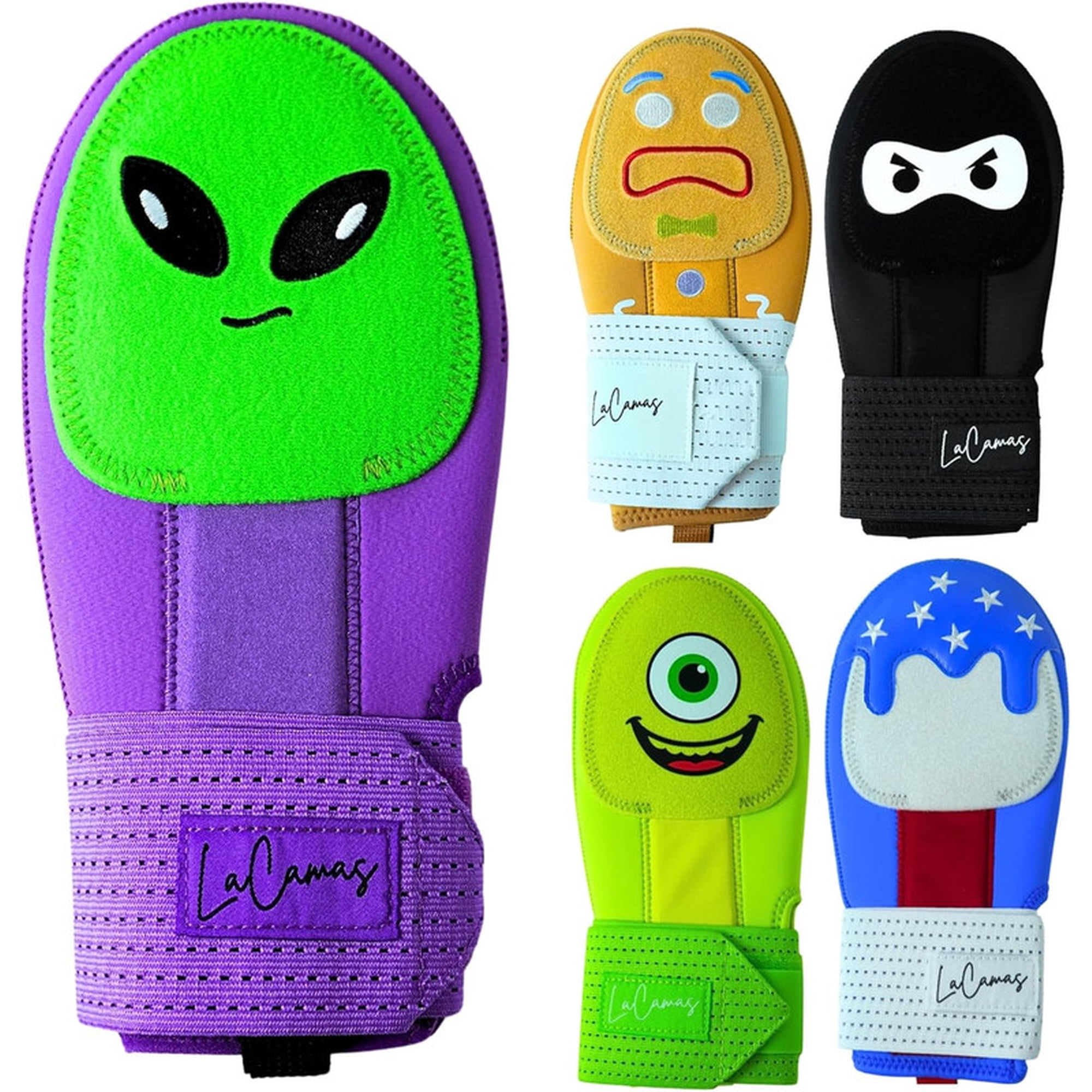 Baseball Sliding Mitt – Youth & Adult Sizes – Drippy Designs (Gingerbread, Ninja, Ice Cream, Alien, USA, Cyclops) – Left & Right Hands – Hand & Wrist Protection
