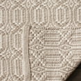 thumbnail image 4 of SAFAVIEH Montauk Lavern Geometric Cotton Area Rug, Ivory/Grey, 6' x 6' Square, 4 of 6