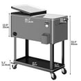 thumbnail image 2 of Dextrus 80 Quart Rolling Cooler Cart Iron, Durable And Stable, 2 of 5