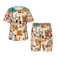 thumbnail image 1 of Fotbe construction road work landscape Pijama Estampada de 2 Piezas para Niños – Ropa de Dormir de Manga Corta Cómoda para Niños y Niñas, Camiseta y Shorts de Algodón-X-Large, 1 of 6