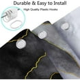 thumbnail image 4 of Black and Gold Marble Camper Shower Curtain for Travel Trailer Bathroom, Modern Abstract Camping Narrow Shorter Fabric Shower Curtains Set, Happy Camp Decor Accessories with Hooks 47X64 Inch, 4 of 5