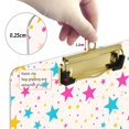 thumbnail image 4 of Plastic Clipboard Acrylic Hanging Clip Board with silver Low Profile Office School Supplies 12.5x9 Blue Purple Yellow Star, 4 of 9