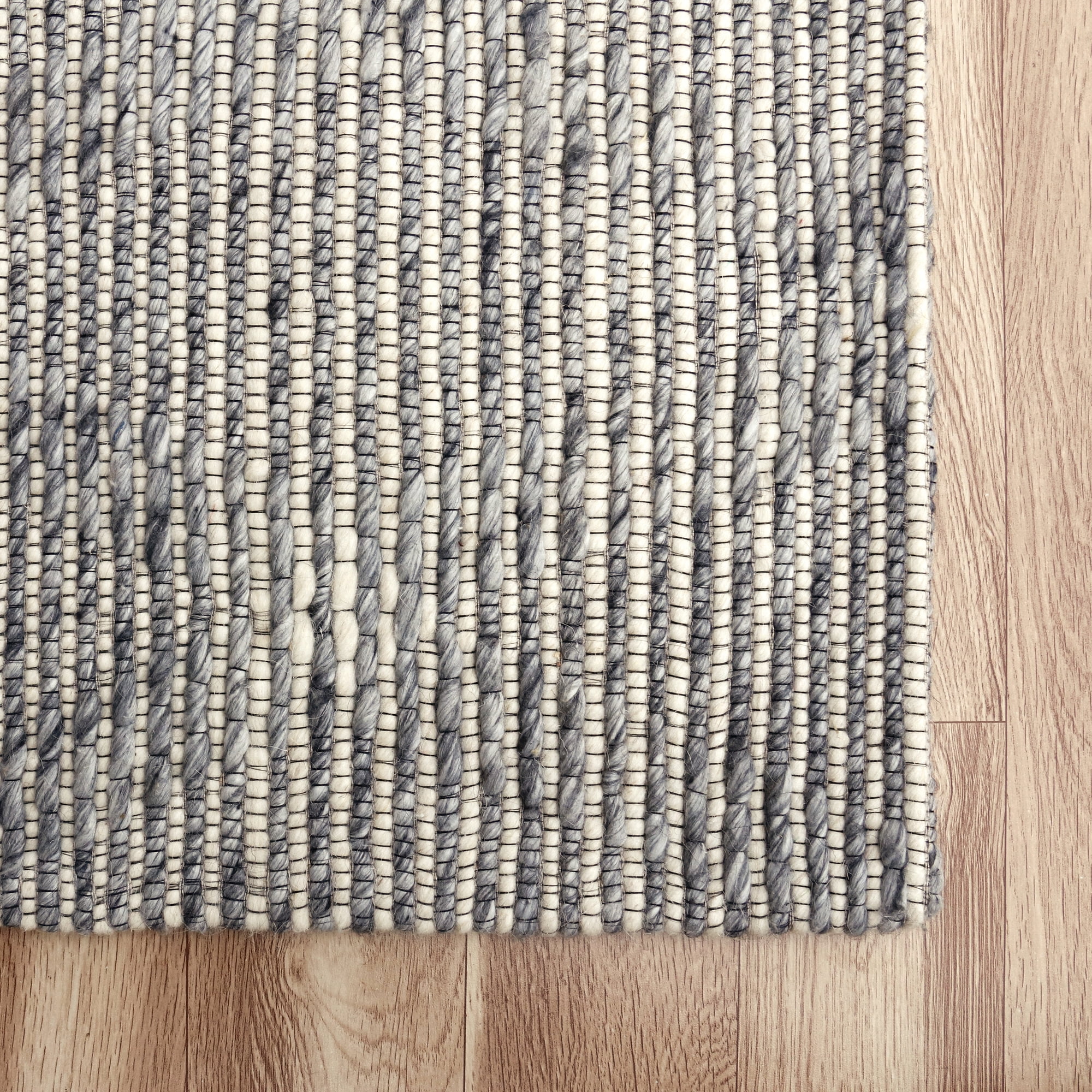 Ox Bay Asane Diamond Transitional Hand-Woven Wool Indoor Area Rug, Blue, 2' x 3'