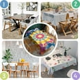 thumbnail image 5 of Colorful Rainbow Tie Dye Spiral Pattern Rectangle Tablecloth 60"x102",Waterproof Polyester Rectangle Table Cloth, Wipeable Spillproof Polyester Tablecloth for Dining, Camping, Indoor and Outdoor, 5 of 6