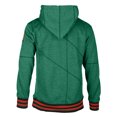 thumbnail image 3 of AACA Men's Varsity Patch Hoodie, Colorblock Pullover Sweatshirt for HBCU Pride, Charcoal/Red Line, 3 of 7