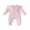 Pink, variant on PynkiFlick Newborn Infant Girl Fall Romper 3 6 Months Long Sleeve Round Neck Knit Ruffle Jumpsuit