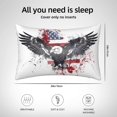thumbnail image 4 of KLL American Flag Eagle Art Pattern Silk Pillowcase for Hair and Skin Standard Size 20"X 30" Soft Breathable Pillow Covers for Sleeping, 4 of 6