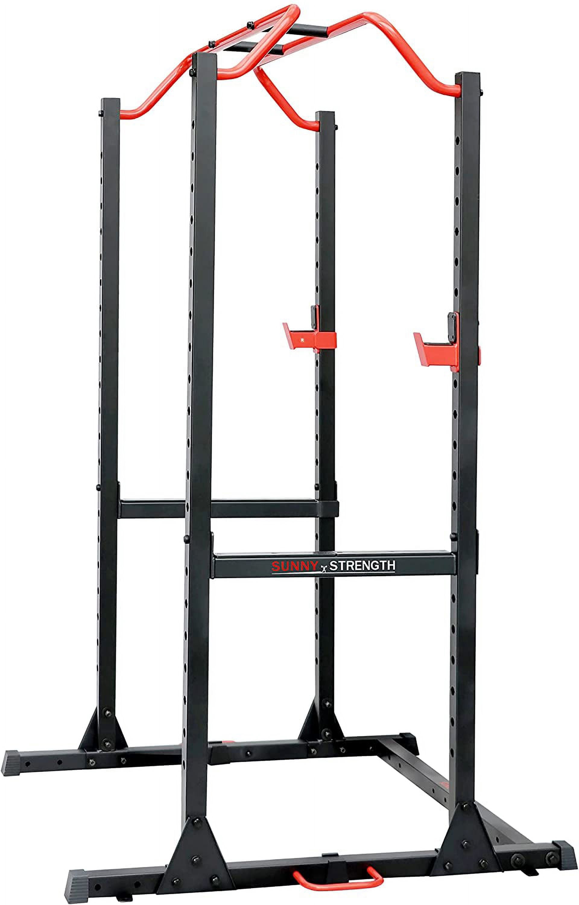 Sunny Health & Fitness 1000LB Capacity Multi-Function Adjustable Weight Cage Power Rack