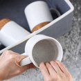 thumbnail image 2 of Coffee Mugs, 15 oz Mug Set of 2, Large Ceramic Coffee Mugs with Cork Bottom and Spill-Proof Lids, Perfect for Mom and Dad, Large Mugs for Coffee, Latte, Tea, Beige, 2 of 5
