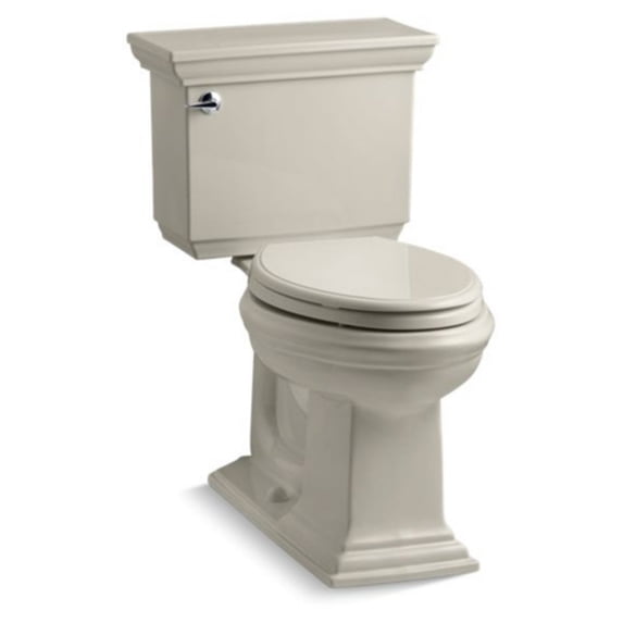 Kohler Memoirs Stately Comfort Height Left-Hand Flush 2 Piece Elongated Toilet with Insuliner Tank Liner