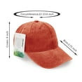 thumbnail image 4 of Baseball Cap, Washed Cotton Adjustable Sport Outdoor Sun Cap Unisex Hip hop Casual Hat Snapback Cap Brick Red, 4 of 6
