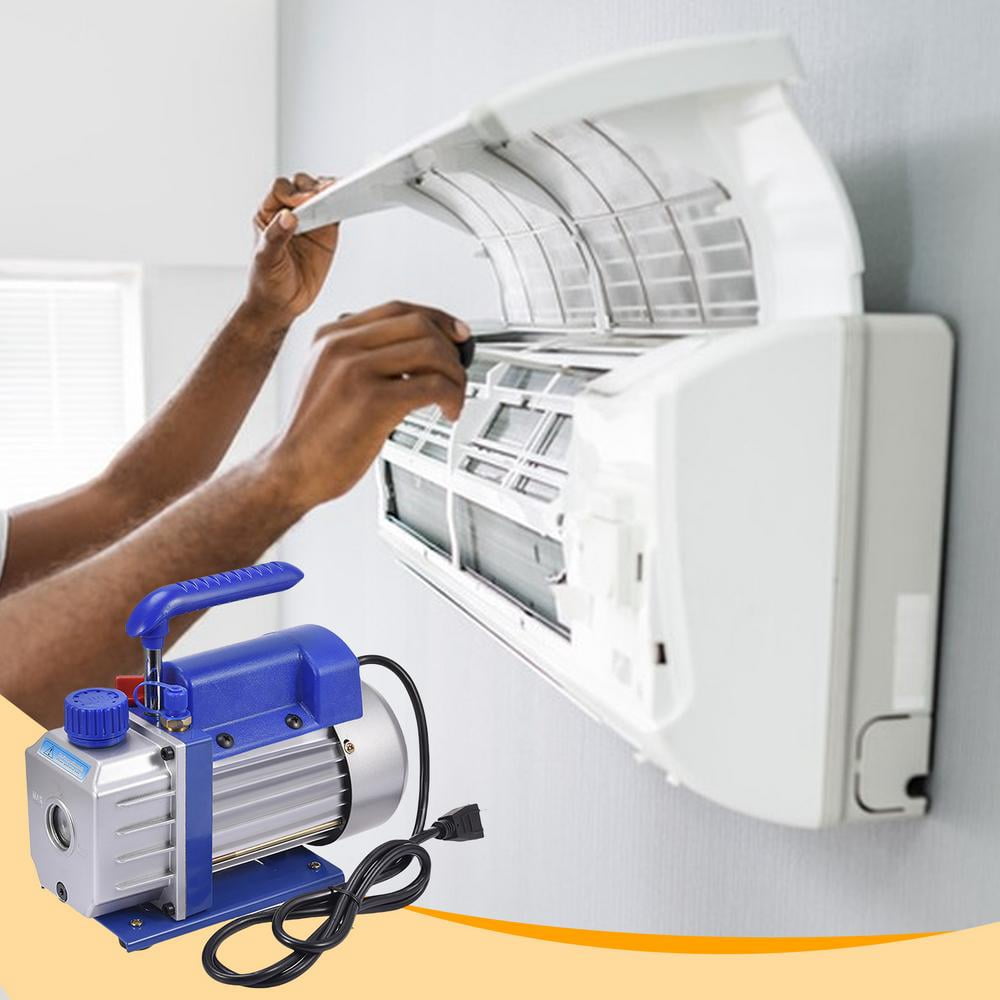 WZTO HVAC Vacuum Pump 1 Stage Air Conditioning Vacuum Pump Auto AC Vacuum Pump HVAC Vacuum Pump Air Conditioner Refrigerant HVAC Air Tool cute