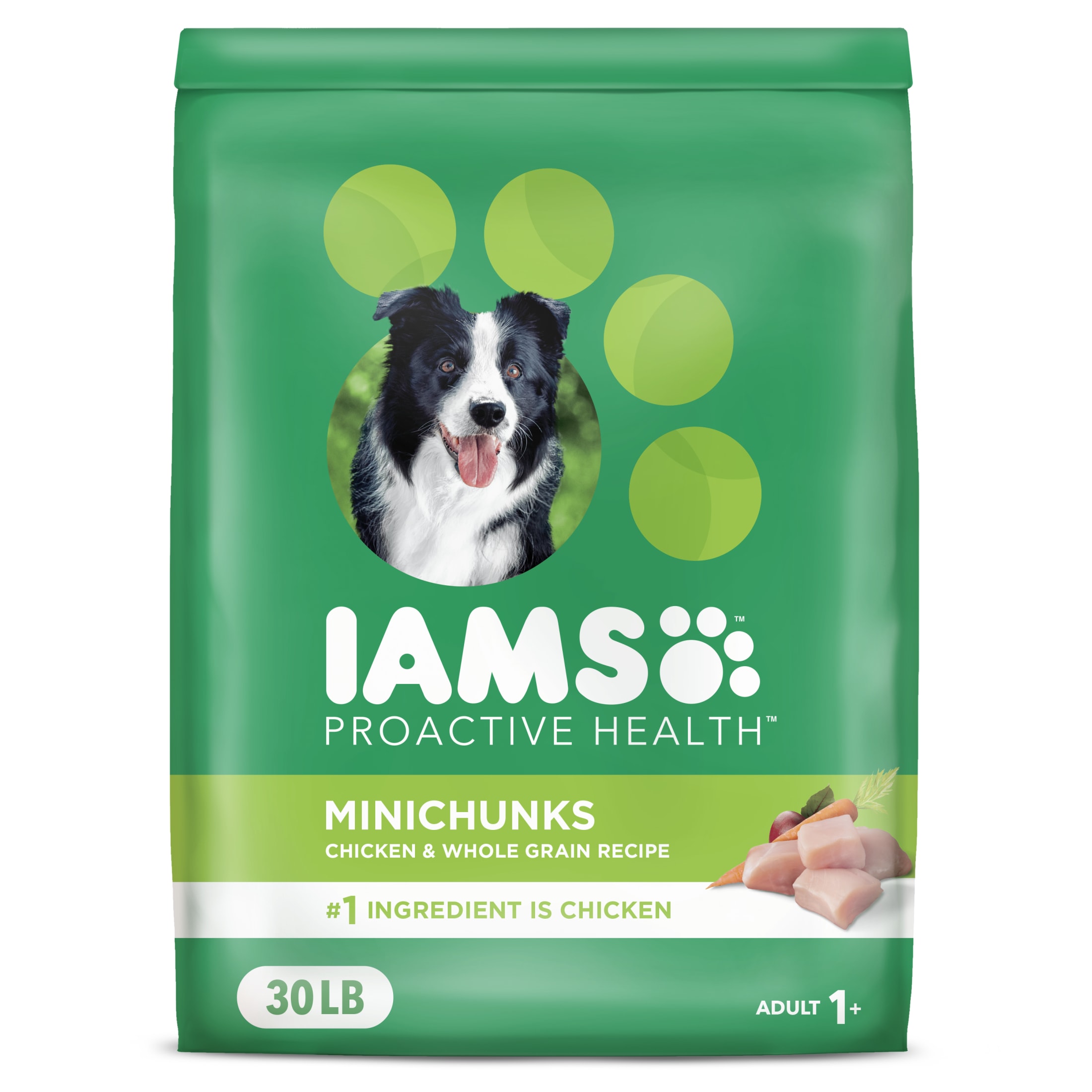 Iams Proactive Health Minichunks Dry Dog Food With Real Chicken And Whole Grains, 30 Lb. Bag