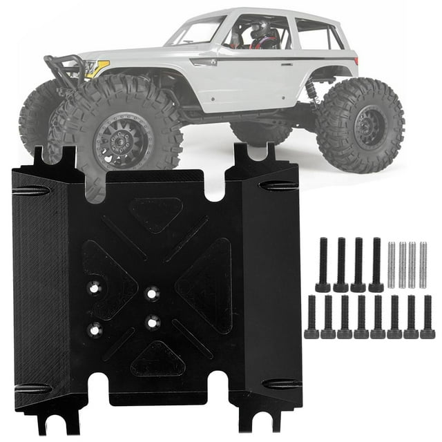 Center Gear Box Mount Skid Plate,, Kid Toy RC Car Skid Plate, Easy To Use RC Car Parts Accessories For Simulation Car Black