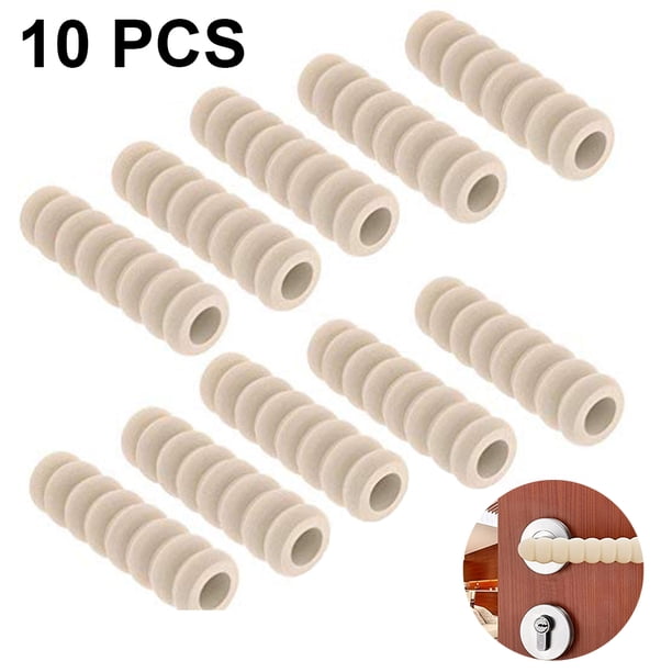 10 topes de manija de puerta para niños, protección de manija de puerta, protección de manija de puerta de seguridad suave para manijas de puertas o ventanas, protección de muebles para niños Adepaton 221057