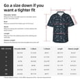 thumbnail image 5 of Sikiie Romantic Eiffel Tower Print Men's Hawaiian Shirt, Summer Beach Button Pocket Short Sleeve T-Shirt,Large, 5 of 7