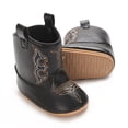 thumbnail image 6 of CAICJ98 Baby Boys Girls Western Cowboy Boots Infant Booties Toddler Soft Sole Cowgirl Boots Black,3.5(Infant/Toddler), 6 of 7