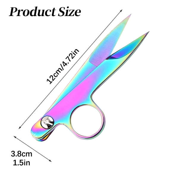 Clearance Under $3.89! 1PC Thread Nippers, Stainless Steel Precision Scissors for Fabric & Craft Cutting, Stainless Steel, for Sewing & Crafting, (12x4cm, Purple)