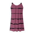thumbnail image 4 of Htigea Fashion Stripe Print Sundresses for Women 2025 Summer Sleeveless Crewneck Loose Dresses Casual Flowy Pleated Beach Dress, 4 of 4