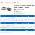 thumbnail image 2 of Clutch Kit - Compatible with 2000 - 2004 Nissan Xterra 2.4L 4-Cylinder 2001 2002 2003, 2 of 2