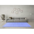 thumbnail image 3 of Ahgly Company Machine Washable Indoor Round Oriental Blue Industrial Area Rugs, 7' Round, 3 of 4