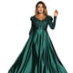 thumbnail image 2 of Vestido de fiesta de noche con escote en V grande y sexy para mujer de primavera y verano, 2 of 5