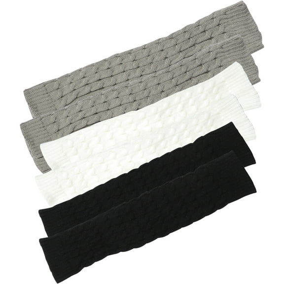 3 Pairs of Keep Warm Sock Cover Thickened Women Trendy Leg Cover Clothing Accessory Knitted Sock