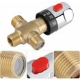 thumbnail image 3 of Válvula termostática de tubería de agua, válvula mezcladora termostática de latón para baño familiar, utilizada para controlar la temperatura del agua de la ducha, 3 of 5