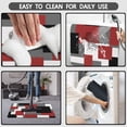 thumbnail image 4 of Red Black and White Grey Bath Mat 20"x32" Non Slip Quick Dry Super Water Absorbent Modern Bathroom Rug Washable Luxury Red Thin Bathroom Rugs Fit Under Door, 4 of 6