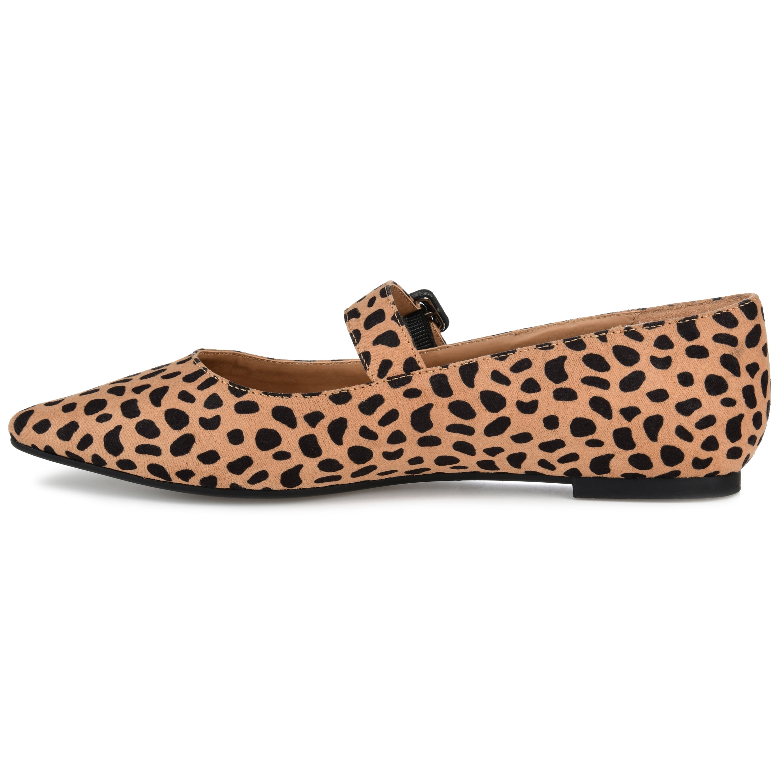 Journee Womens Karissa Buckle Pointed Toe Mary Jane Dress Flats
