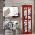 thumbnail image 6 of Eyisean 71" Lighted Curio Cabinet, Glass Display Cage with 6 Adjustable Shelves, Tempered Glass Doors, Light Bulb Included, Wine Bar Cabinet for Living Room Liquor Storage, 6 of 12