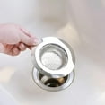 thumbnail image 3 of 2 Pack Sink Strainer Sets - Large Wide Rim 4.5" Stainless Steel Strainer with Rust-Free Function and Anti-Clogging Micro-Perforation - Kitchen Sink Drain Strainer (Black), 3 of 6