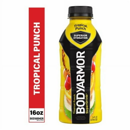 Pack of 2 - BODYARMOR SuperDrink Tropical Punch Sports Drink Bottle 16 fl oz
