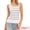 White, variant on DARING DIVA Women's Striped Sleeveless Crew Neck Knit Casual Cami Tops XS White
