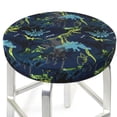 thumbnail image 3 of Haiem Cartoon Dinosaur Cushion Round Bar Chair Seat Cover Bar Chair Cushion Covers Elastic Washable Bar Chair Cover,Protects from Scratches and Stains-12 inch, 3 of 7