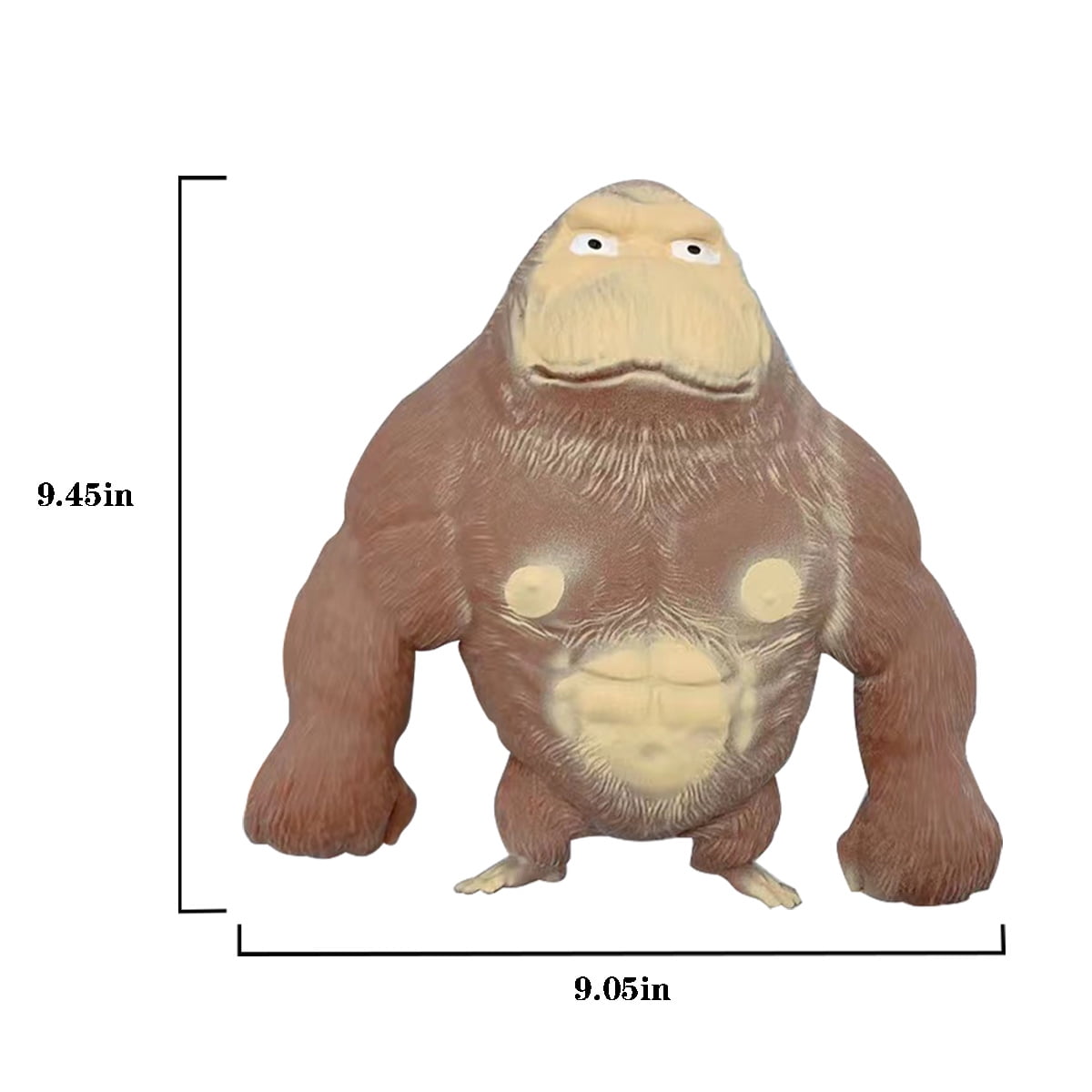 HYCSC Squishy Monkey Toy - Brown Stretch Gorilla, Stretch Monkey Stress Relief Toy, Novelty TikTok Gorilla Squeeze Toys, Funny Splat Monkey Sensory Stress Toy for Anxiety Women Men Kids (Big)