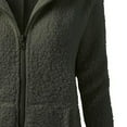 thumbnail image 4 of Aloohaidyvio Jackets Womens Plus,Women Hooded Sweater Coat Winter Warm Wool Zipper Coat Long Sleeve Outwear, 4 of 5