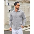 thumbnail image 2 of COOFANDY Men's Dress Shirt Casual Button Down Shirts for Men Untucked Shirt, 2 of 6